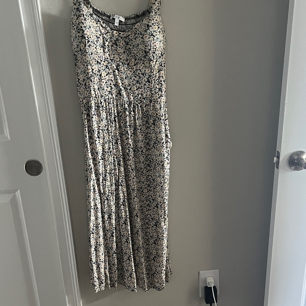 AUW Floral Maxi Dress in Cream